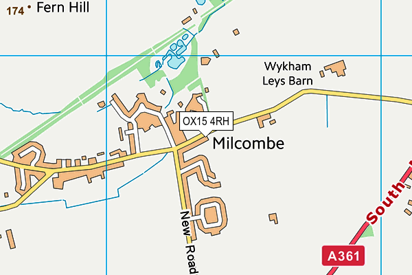 OX15 4RH map - OS VectorMap District (Ordnance Survey)