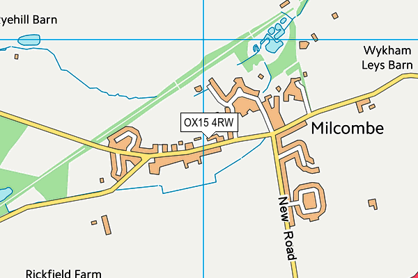 OX15 4RW map - OS VectorMap District (Ordnance Survey)