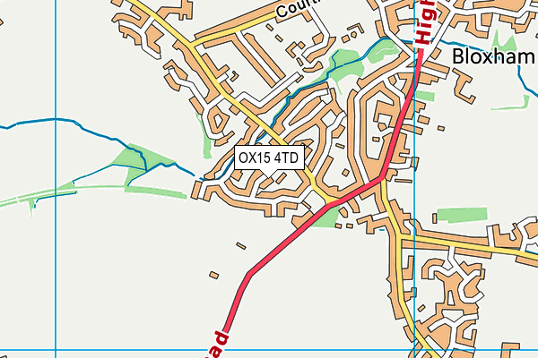 OX15 4TD map - OS VectorMap District (Ordnance Survey)