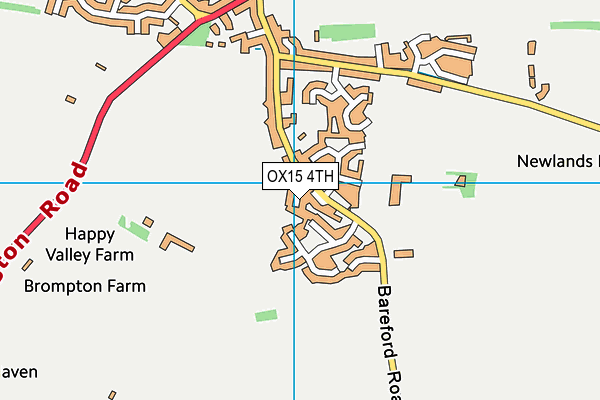 OX15 4TH map - OS VectorMap District (Ordnance Survey)