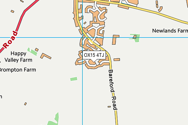 OX15 4TJ map - OS VectorMap District (Ordnance Survey)