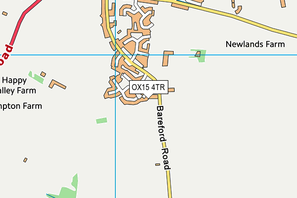 OX15 4TR map - OS VectorMap District (Ordnance Survey)