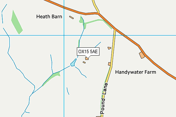 OX15 5AE map - OS VectorMap District (Ordnance Survey)