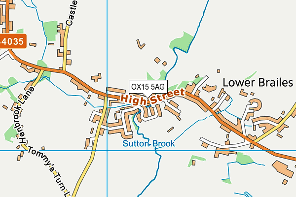 OX15 5AG map - OS VectorMap District (Ordnance Survey)