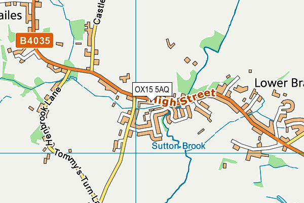 OX15 5AQ map - OS VectorMap District (Ordnance Survey)