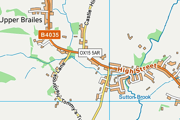 OX15 5AR map - OS VectorMap District (Ordnance Survey)