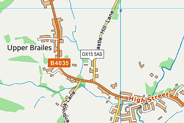 Brailes Village Hall map (OX15 5AS) - OS VectorMap District (Ordnance Survey)