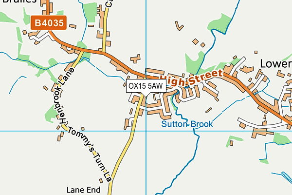 OX15 5AW map - OS VectorMap District (Ordnance Survey)