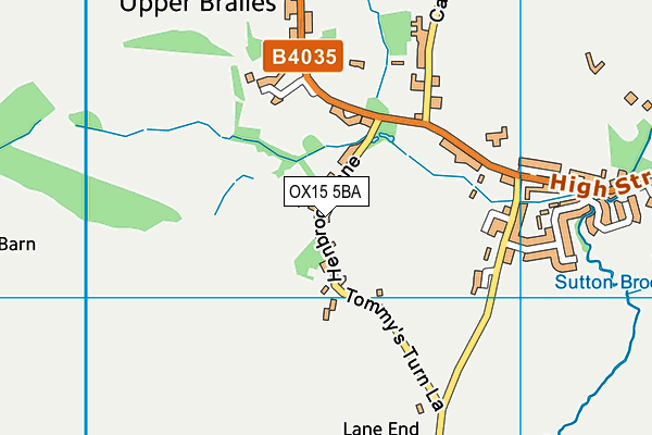 OX15 5BA map - OS VectorMap District (Ordnance Survey)