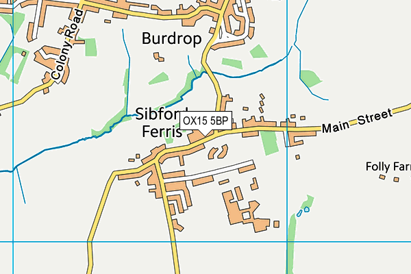 OX15 5BP map - OS VectorMap District (Ordnance Survey)
