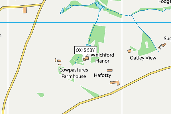 OX15 5BY map - OS VectorMap District (Ordnance Survey)