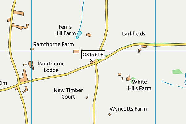 OX15 5DF map - OS VectorMap District (Ordnance Survey)