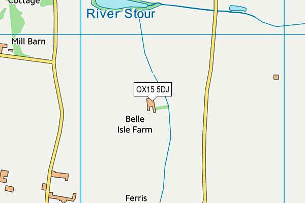 OX15 5DJ map - OS VectorMap District (Ordnance Survey)