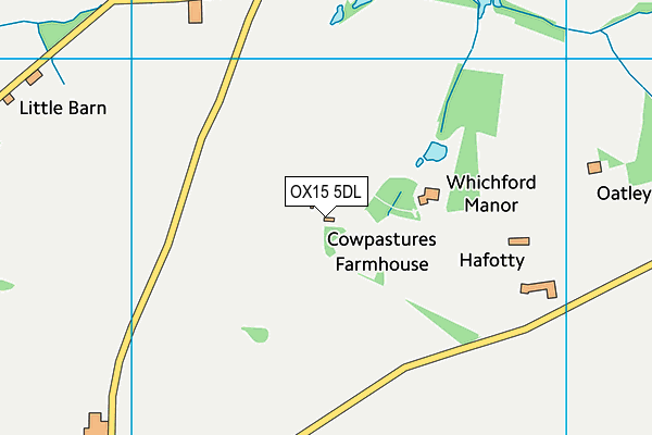 OX15 5DL map - OS VectorMap District (Ordnance Survey)