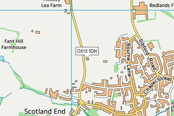 OX15 5DN map - OS VectorMap District (Ordnance Survey)