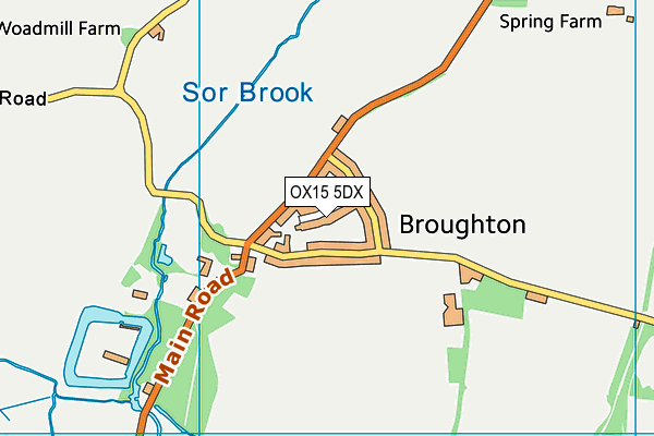 OX15 5DX map - OS VectorMap District (Ordnance Survey)