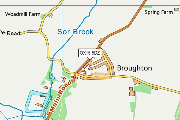 OX15 5DZ map - OS VectorMap District (Ordnance Survey)