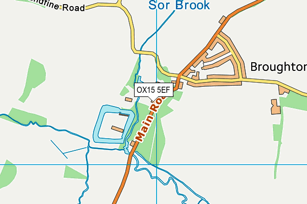 OX15 5EF map - OS VectorMap District (Ordnance Survey)