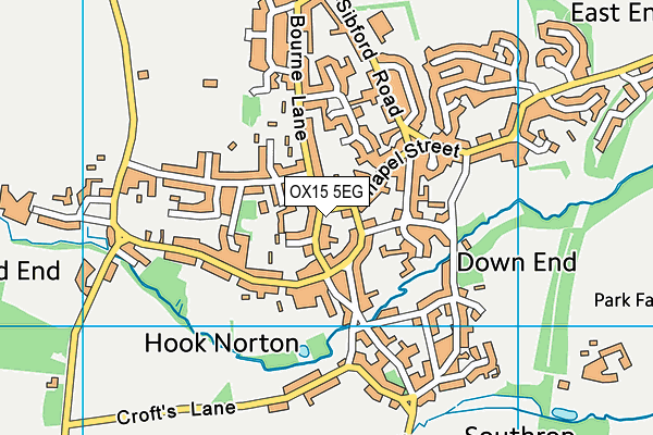 OX15 5EG map - OS VectorMap District (Ordnance Survey)