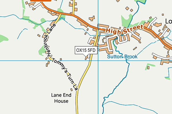 OX15 5FD map - OS VectorMap District (Ordnance Survey)