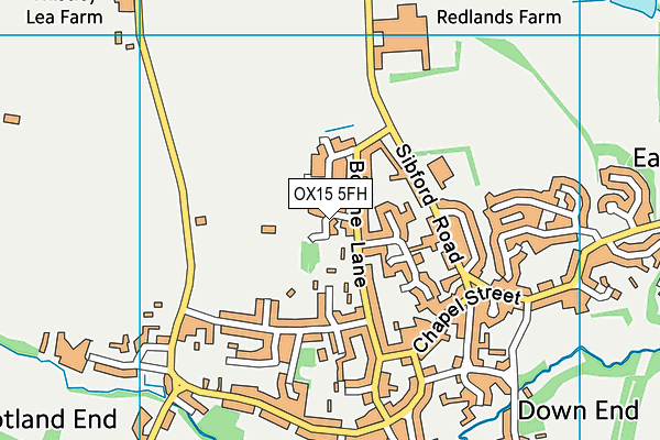 OX15 5FH map - OS VectorMap District (Ordnance Survey)