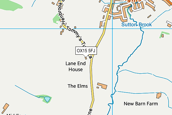 OX15 5FJ map - OS VectorMap District (Ordnance Survey)