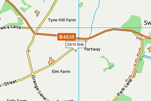 OX15 5HA map - OS VectorMap District (Ordnance Survey)