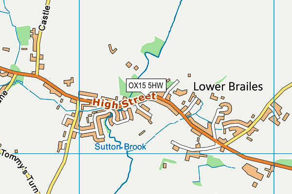 OX15 5HW map - OS VectorMap District (Ordnance Survey)