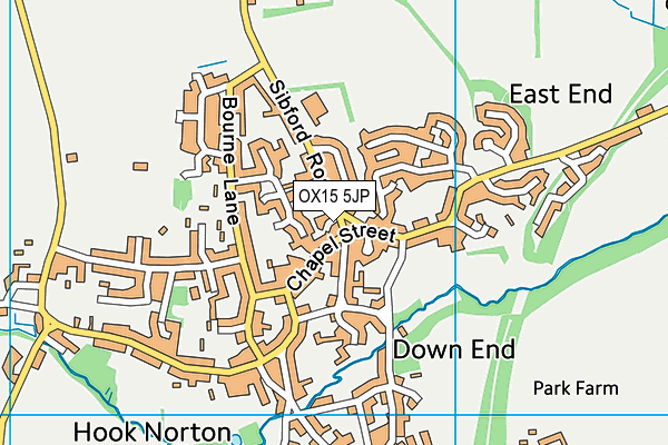 OX15 5JP map - OS VectorMap District (Ordnance Survey)