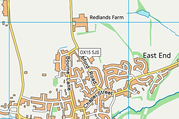 OX15 5JS map - OS VectorMap District (Ordnance Survey)