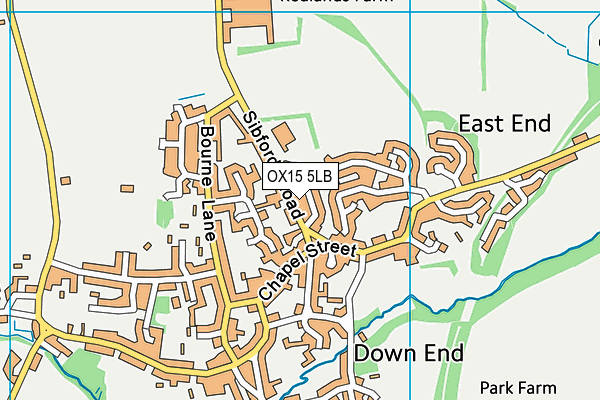 OX15 5LB map - OS VectorMap District (Ordnance Survey)
