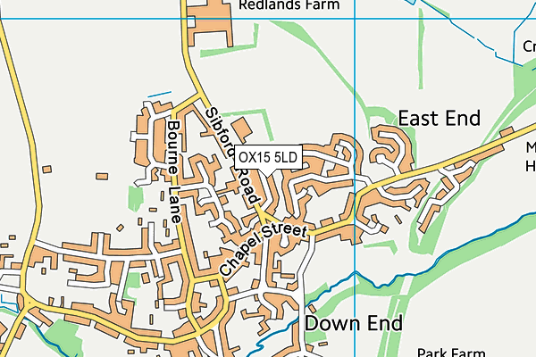 OX15 5LD map - OS VectorMap District (Ordnance Survey)