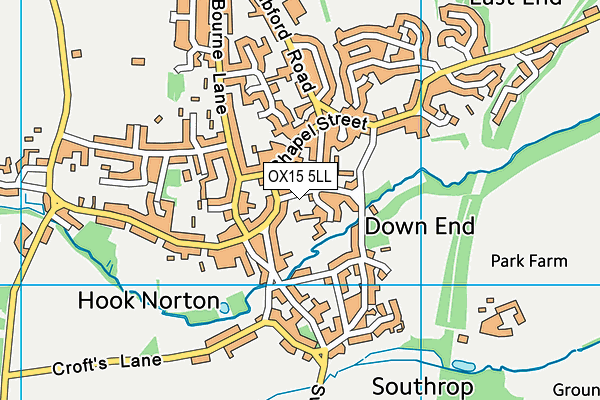 OX15 5LL map - OS VectorMap District (Ordnance Survey)