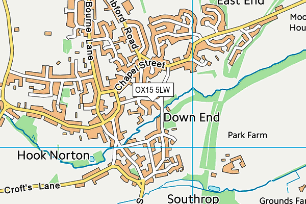 OX15 5LW map - OS VectorMap District (Ordnance Survey)