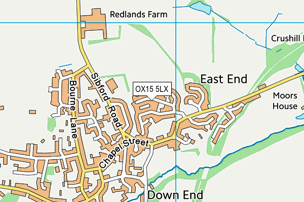 OX15 5LX map - OS VectorMap District (Ordnance Survey)