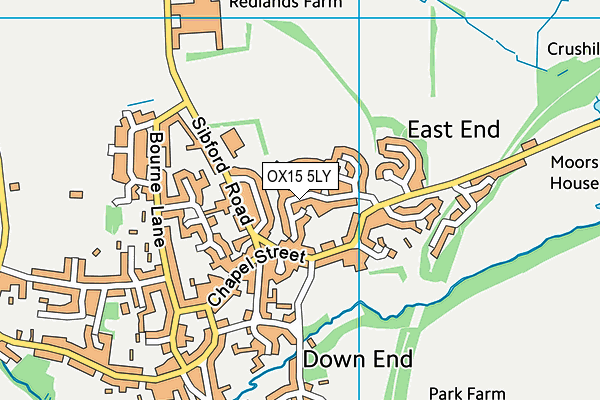 OX15 5LY map - OS VectorMap District (Ordnance Survey)