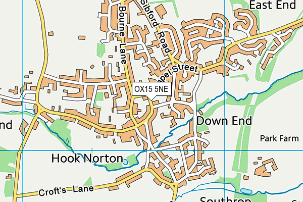 OX15 5NE map - OS VectorMap District (Ordnance Survey)