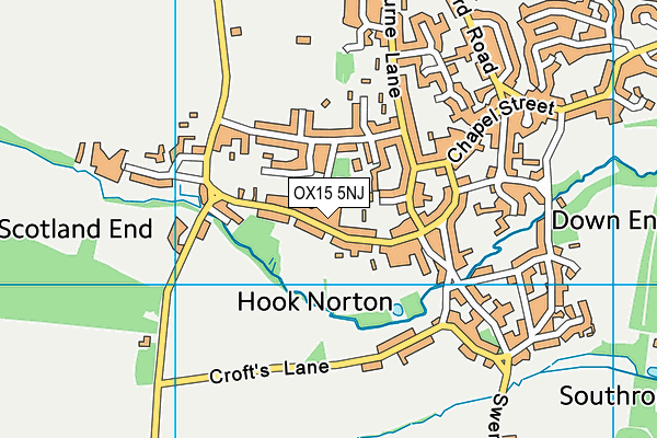 OX15 5NJ map - OS VectorMap District (Ordnance Survey)