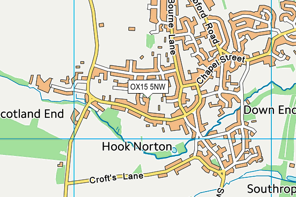 OX15 5NW map - OS VectorMap District (Ordnance Survey)