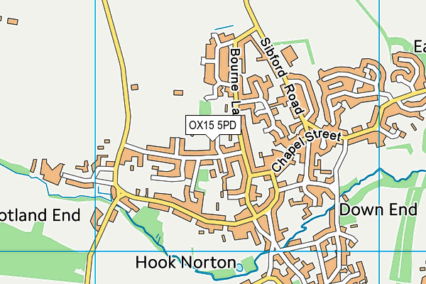 OX15 5PD map - OS VectorMap District (Ordnance Survey)