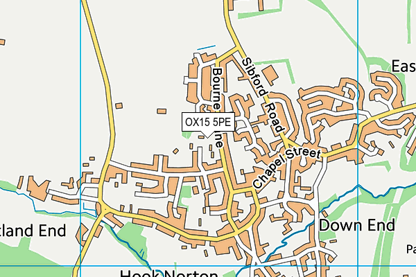 OX15 5PE map - OS VectorMap District (Ordnance Survey)