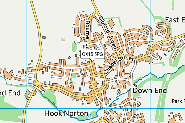 OX15 5PG map - OS VectorMap District (Ordnance Survey)