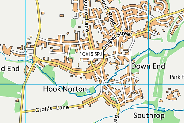 OX15 5PJ map - OS VectorMap District (Ordnance Survey)