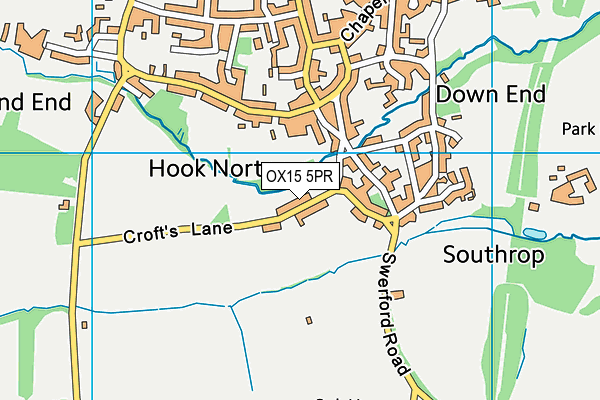 OX15 5PR map - OS VectorMap District (Ordnance Survey)