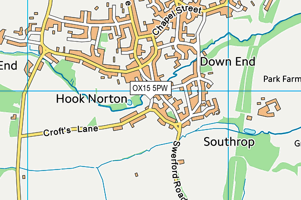 OX15 5PW map - OS VectorMap District (Ordnance Survey)