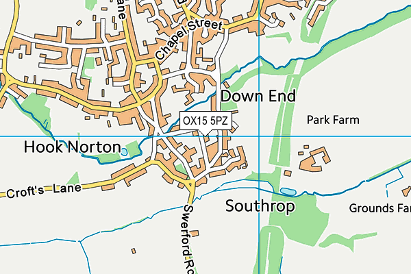 OX15 5PZ map - OS VectorMap District (Ordnance Survey)