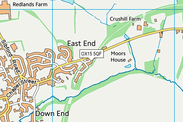 OX15 5QF map - OS VectorMap District (Ordnance Survey)