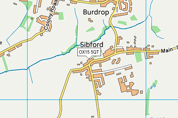 OX15 5QT map - OS VectorMap District (Ordnance Survey)