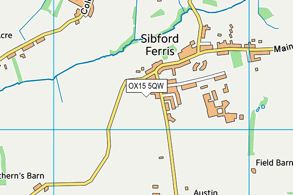 OX15 5QW map - OS VectorMap District (Ordnance Survey)