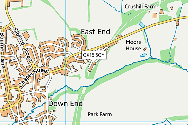 OX15 5QY map - OS VectorMap District (Ordnance Survey)